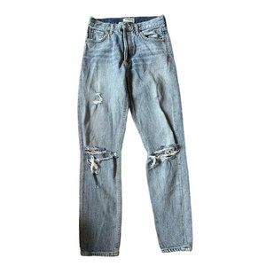 Agolde Light Blue Distressed Women Jeans